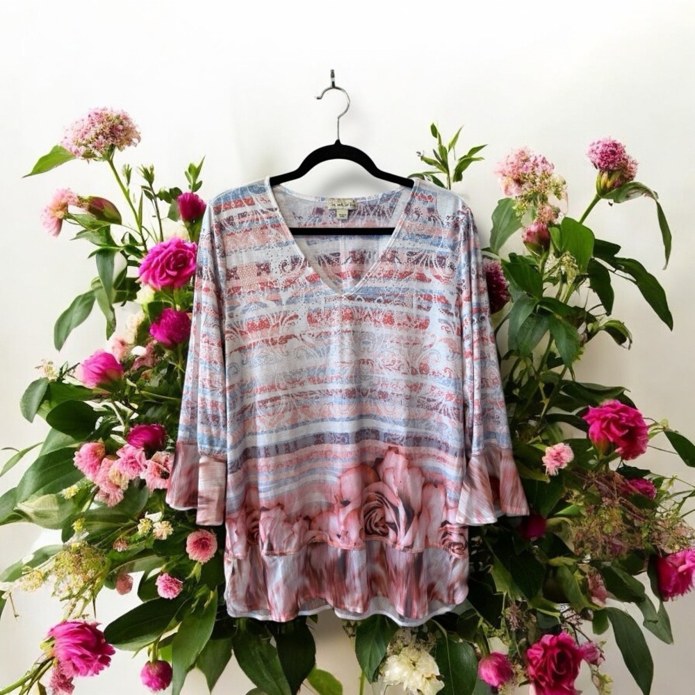 FREE w/Purchase Multicolour V-Neck Tunic Top